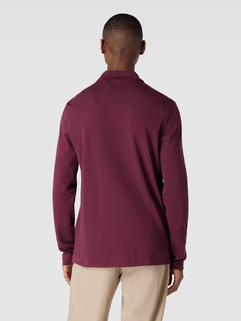 Poloshirt mit kurzerm Reißverschluss in dunkelrot