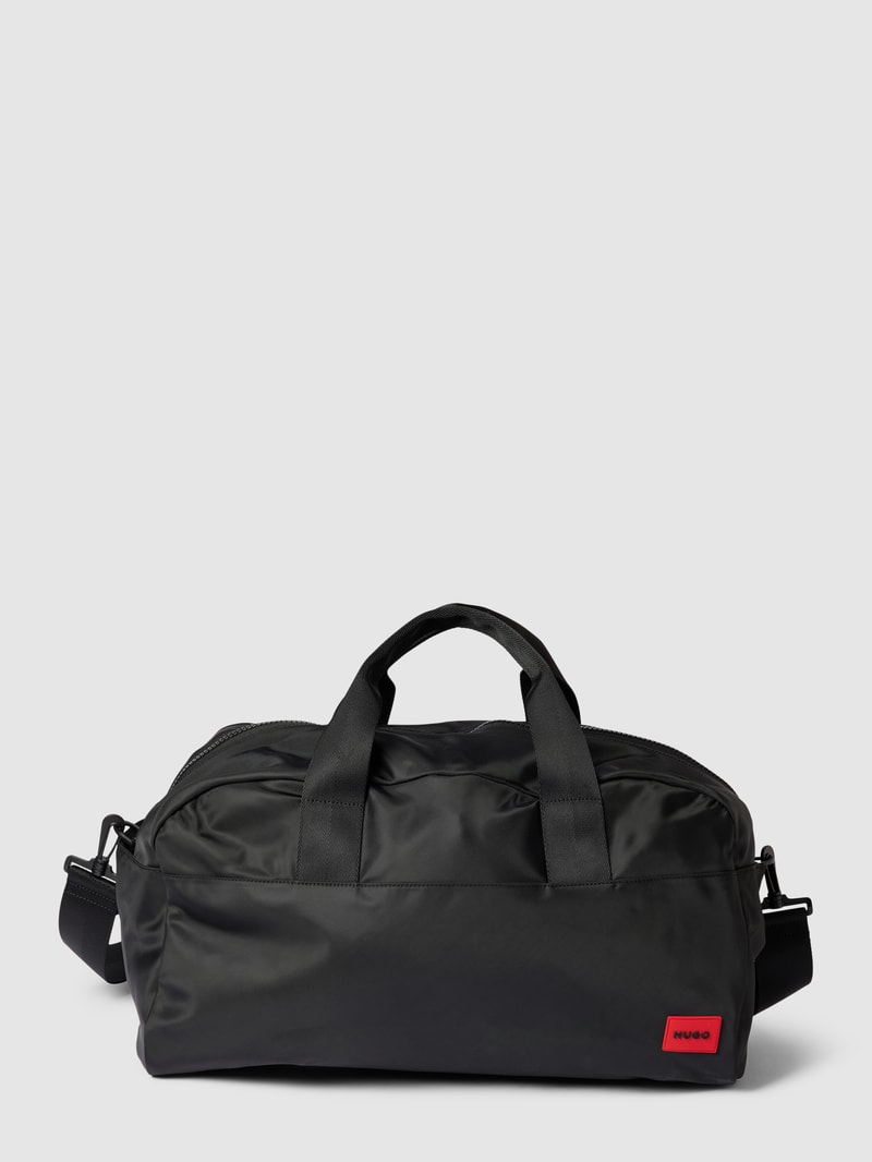 Weekender mit Label-Detail Modell 'Ethon' in schwarz