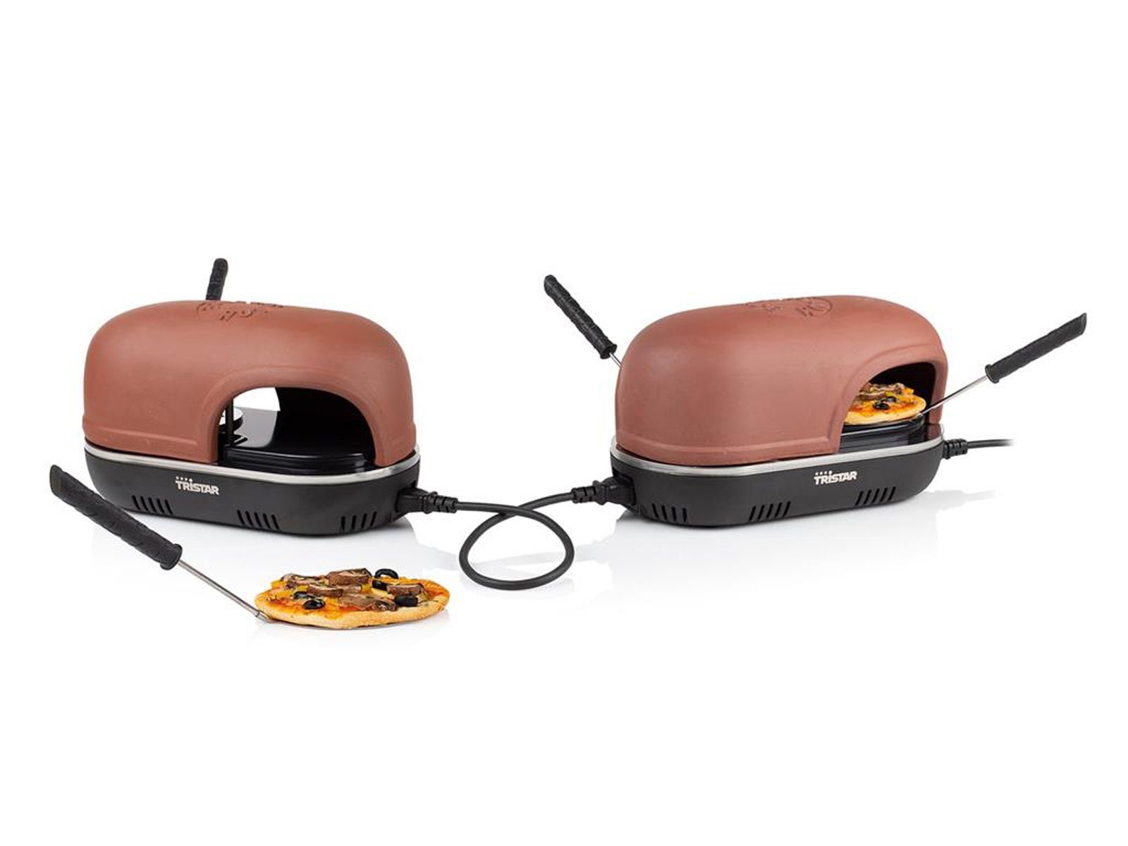 Tristar Elektrische Pizzapfanne, 1060 W, Pizzaofen für 4 Personen, Pizzamaker erweiterbar für 6/8 Personen