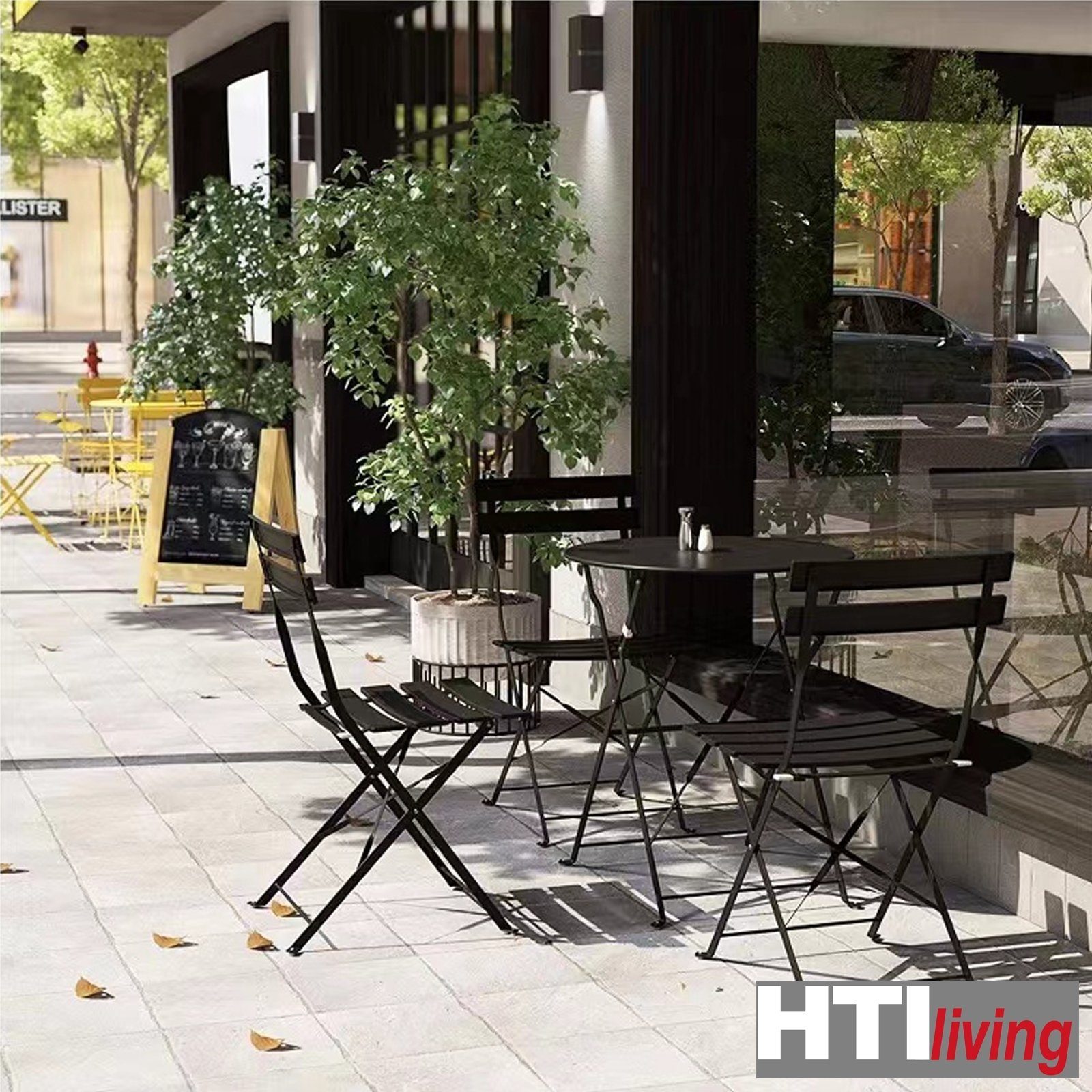 HTI-Living Balkonset Balkonmöbel Cavo, (Set, 3-tlg), Klapptisch Klappstühle 2 Personen Bistroset