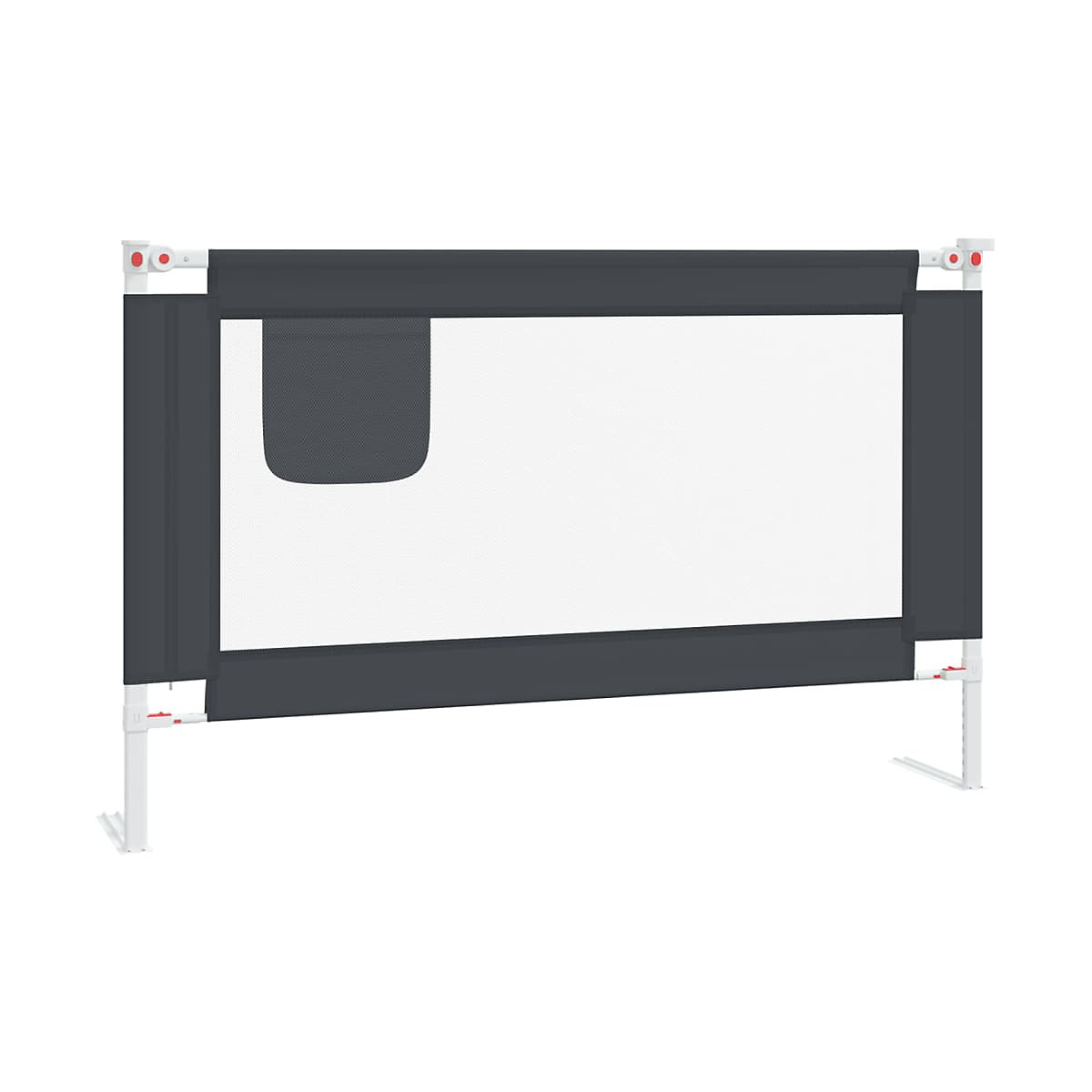 Kleinkind-Bettschutzgitter Dunkelgrau 120x25 cm Stoff