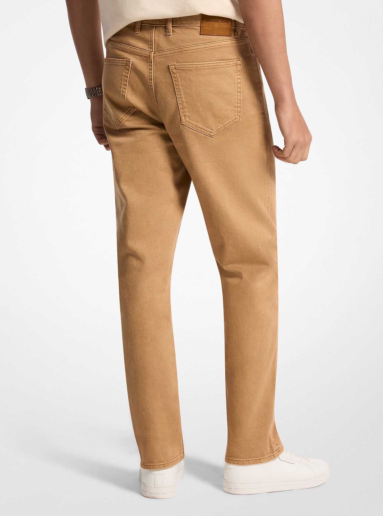 Finn Straight-Fit Stretch Denim Jeans - MØRK KAMEL