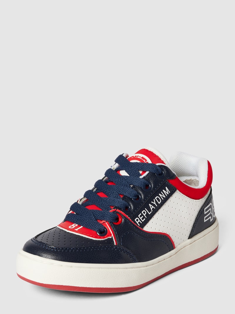 Sneaker mit Label-Details Modell 'COBRA' in marineblau
