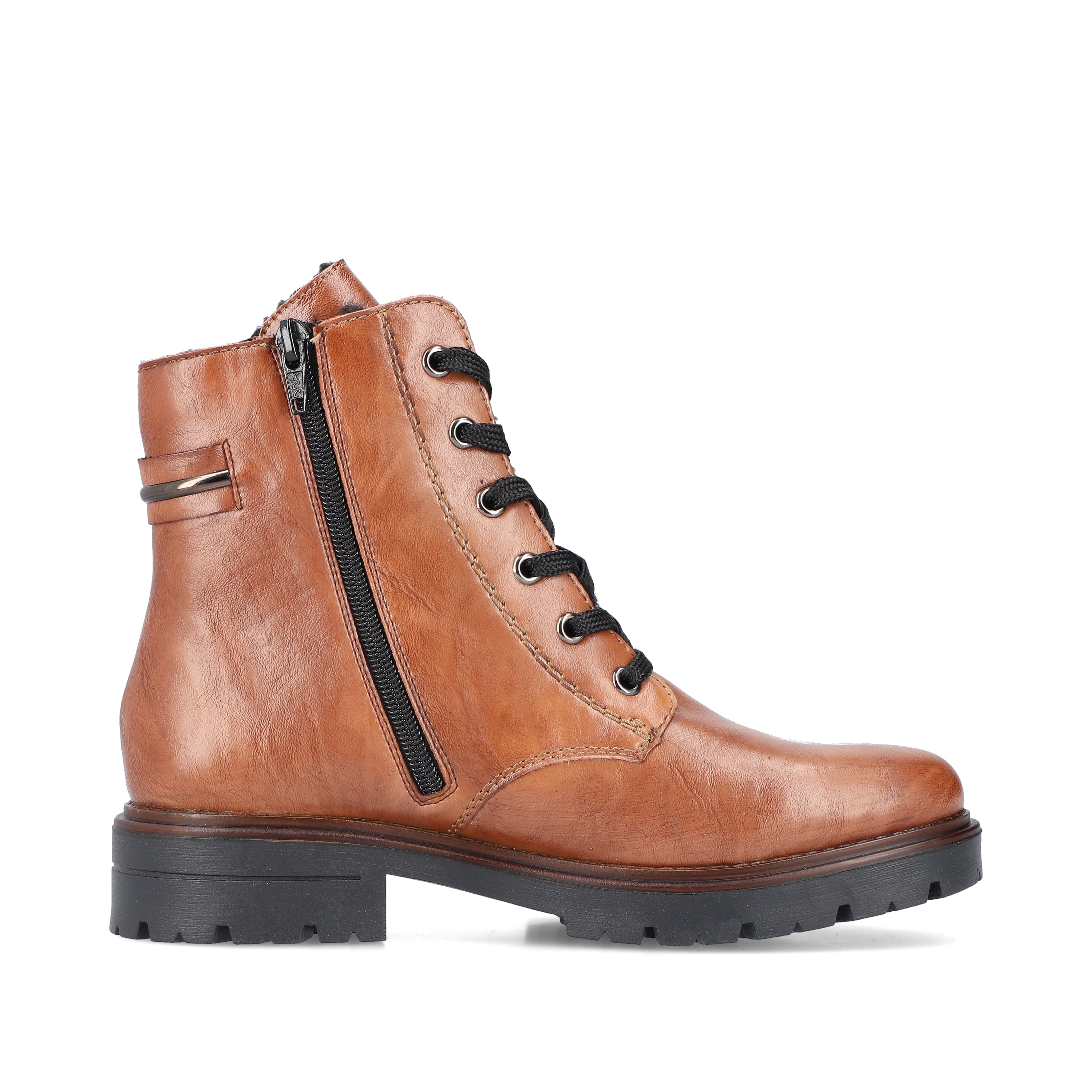Rieker Damen Schnürstiefel kupferbraun