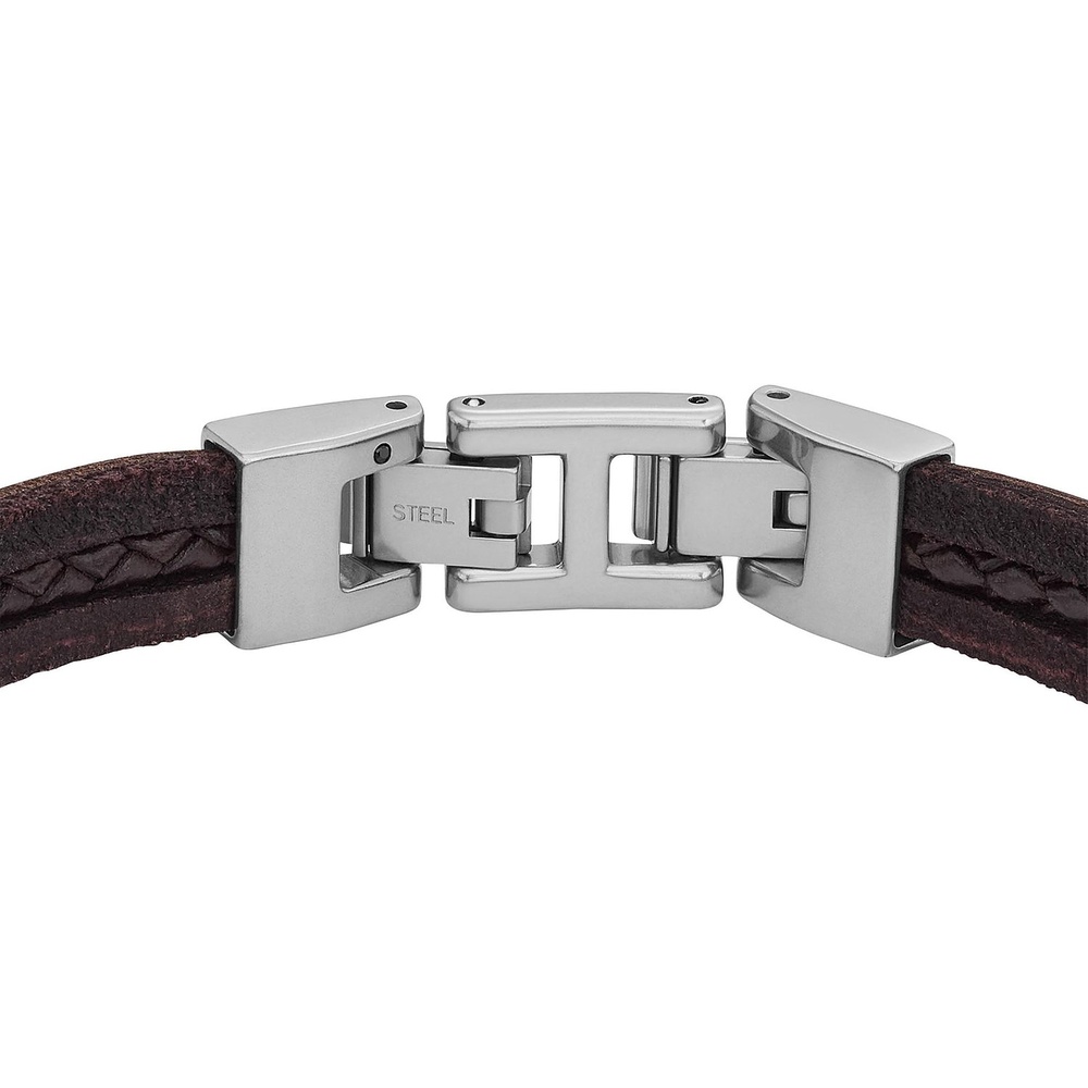 Fossil Bracelet Cuir, Acier inoxydable Bracelet