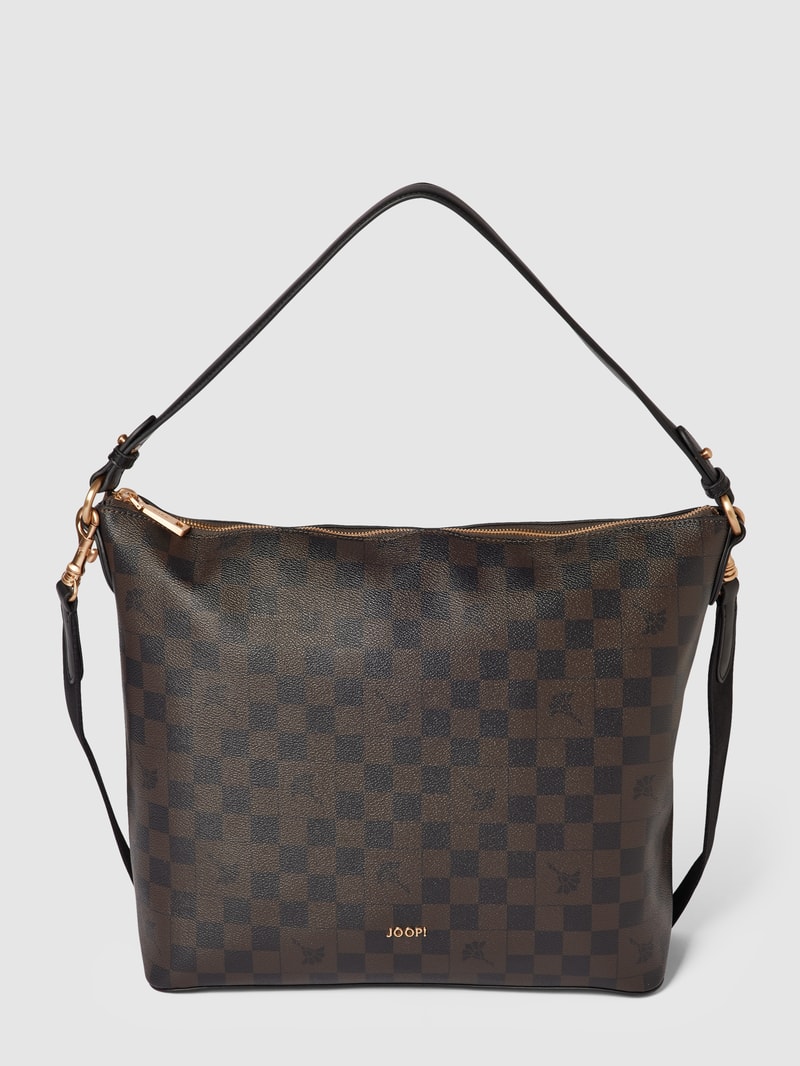 Shopper mit Allover-Muster in dunkelbraun