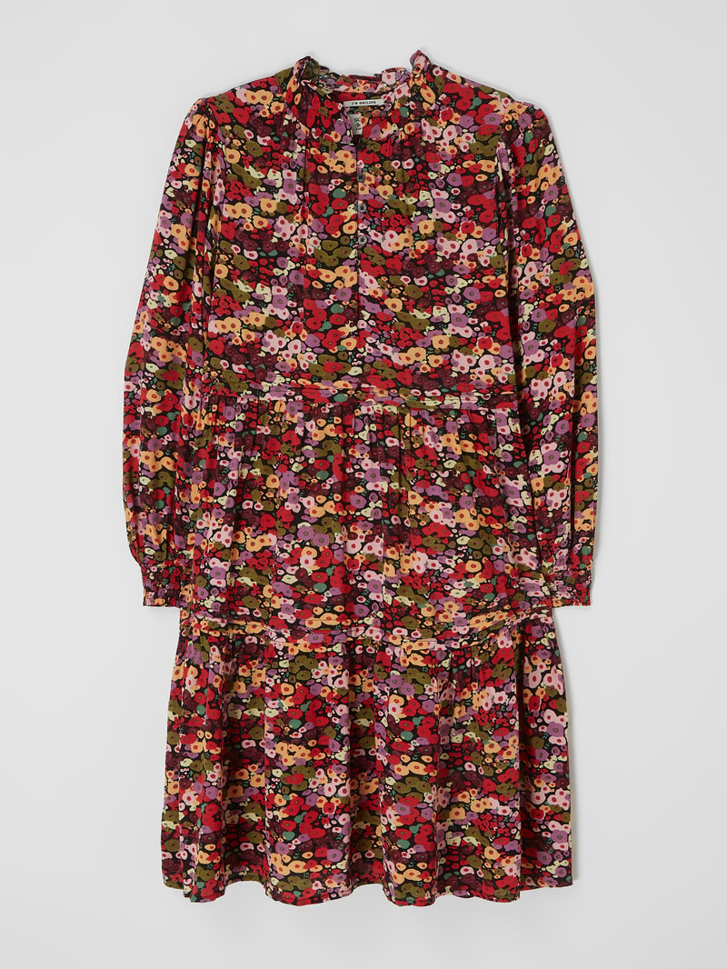 Kleid aus Viskose in rot