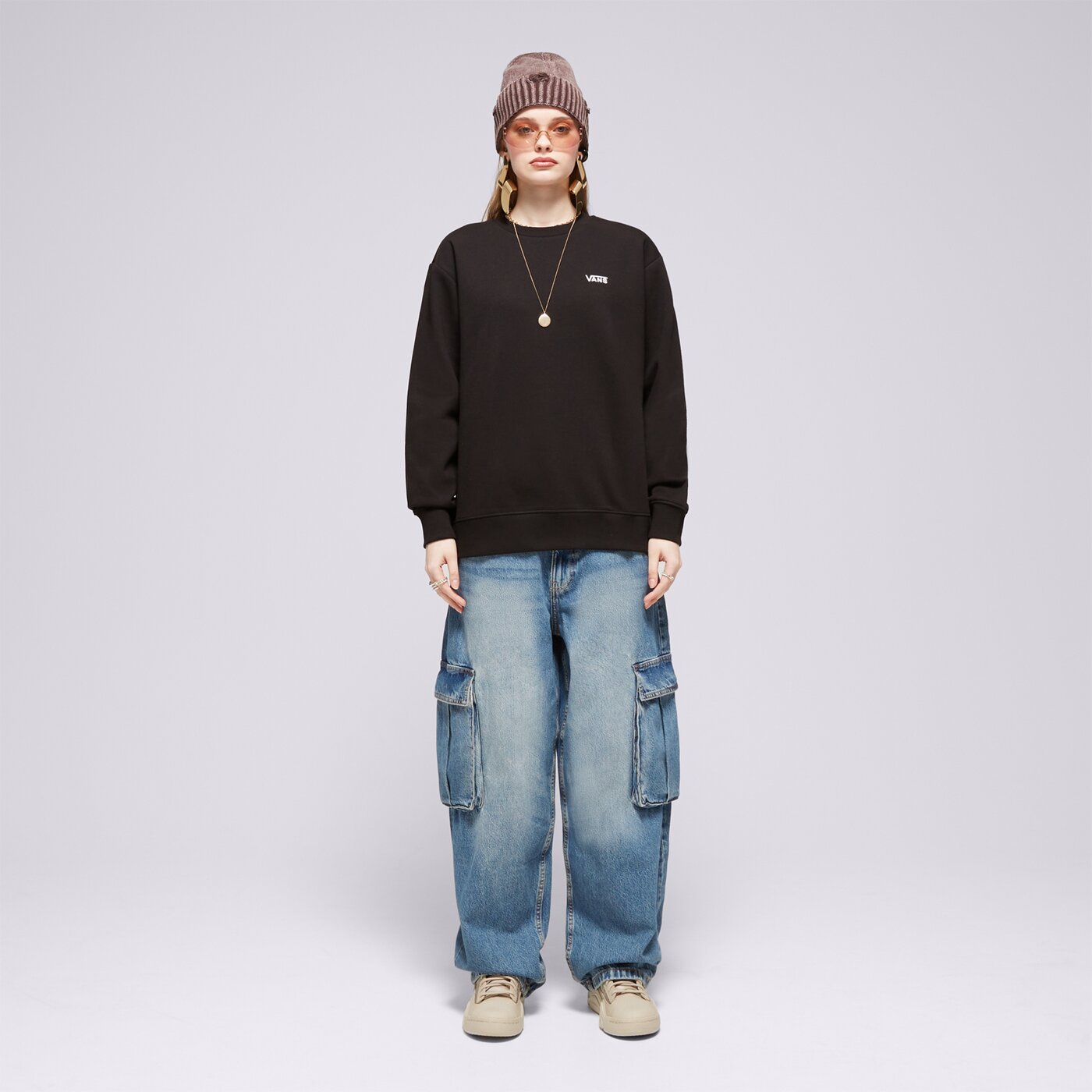 VANS SWEATSHIRT FLYING CREW EMEA Schwarz