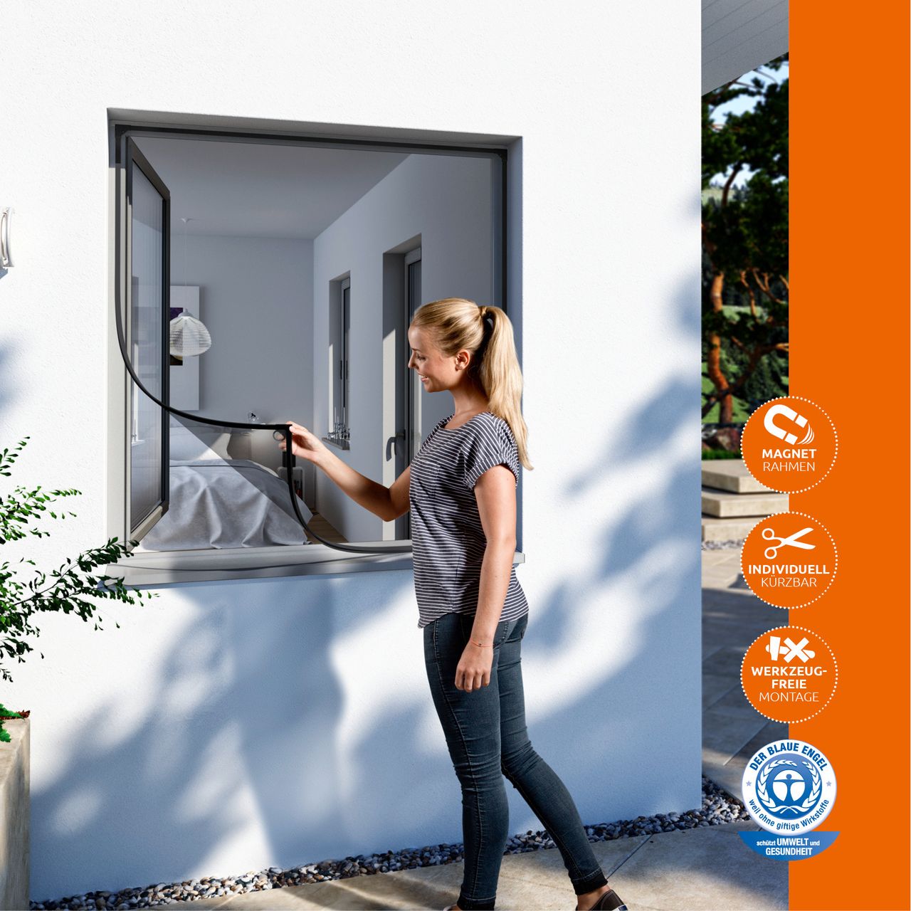 Powertec Magnetfenster 100x120cm anthrazit