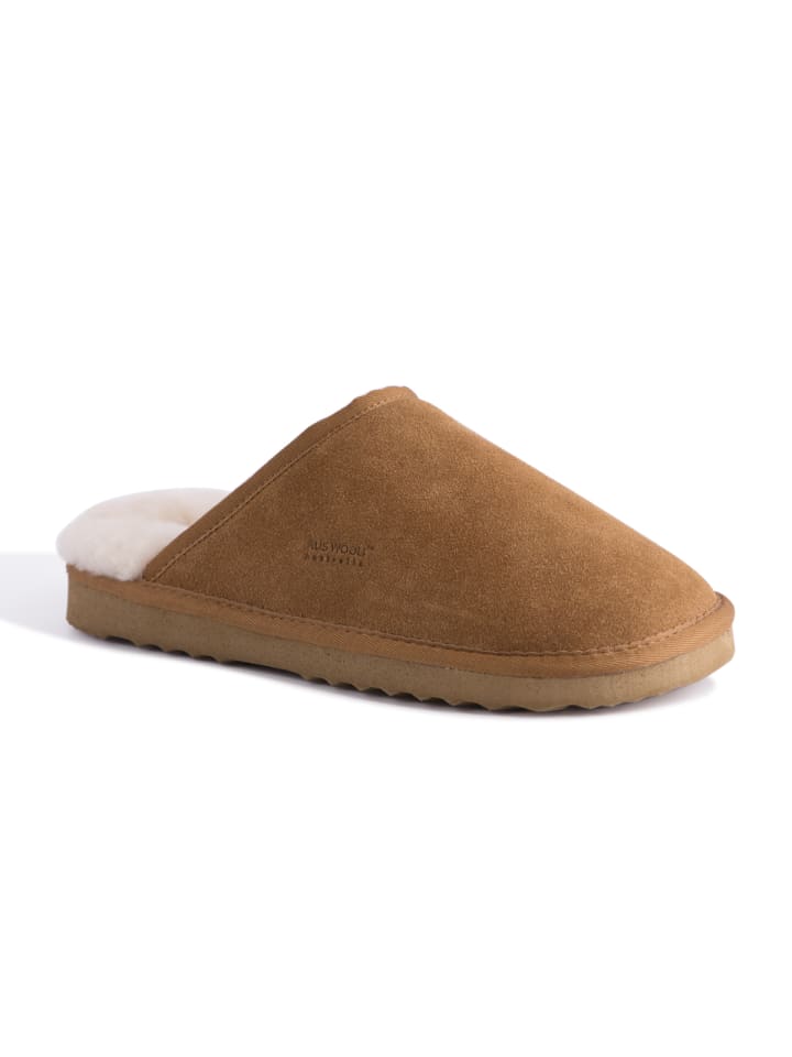 Aus Wooli Slipper Manly in Tan günstig kaufen 40/41