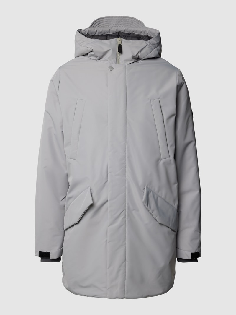 Parka mit Brusttasche Modell 'CARL' in hellgrau