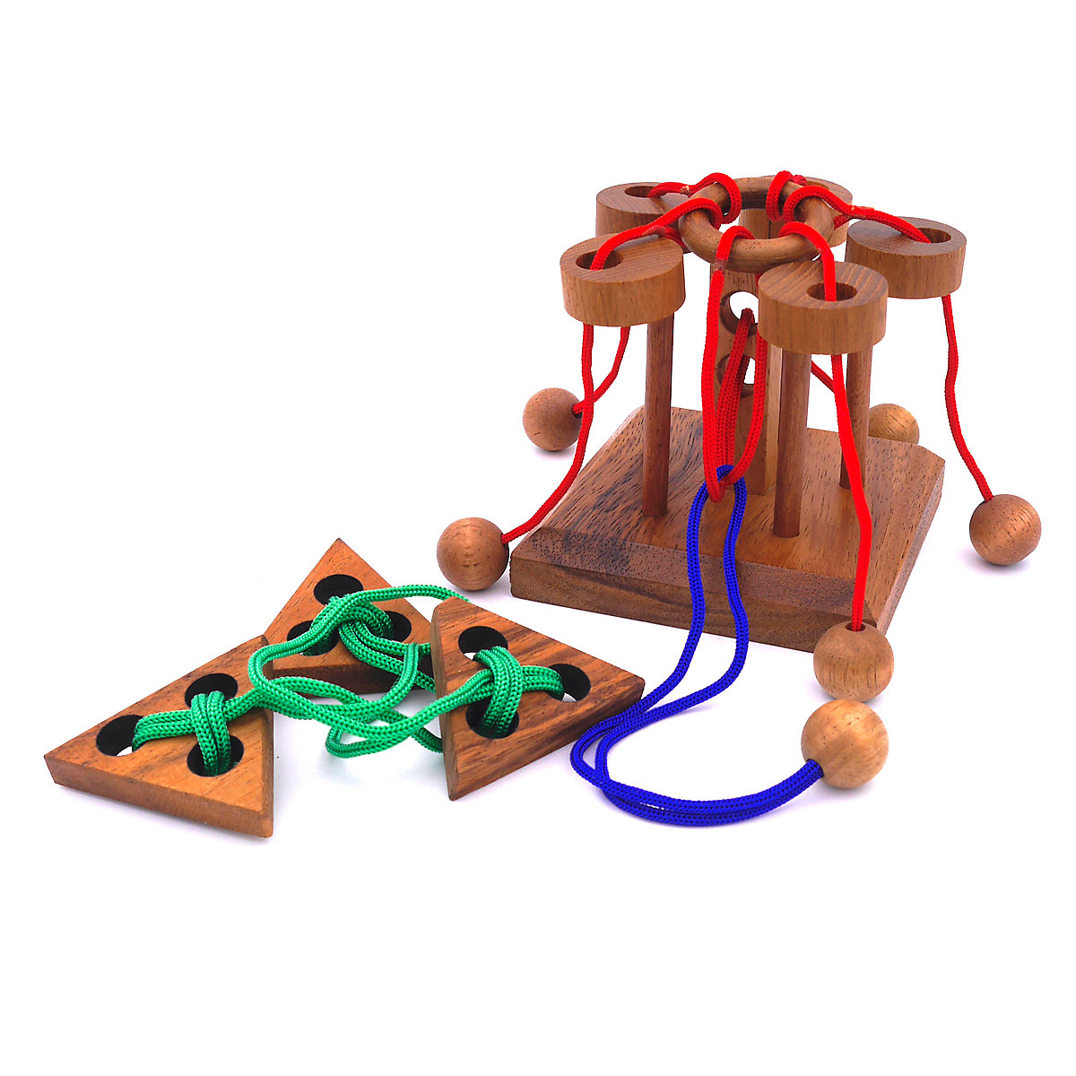 Seilpuzzle-Set mit unterschiedlichen, kniffligen Knobelspielen für Kinder und Erwachsene