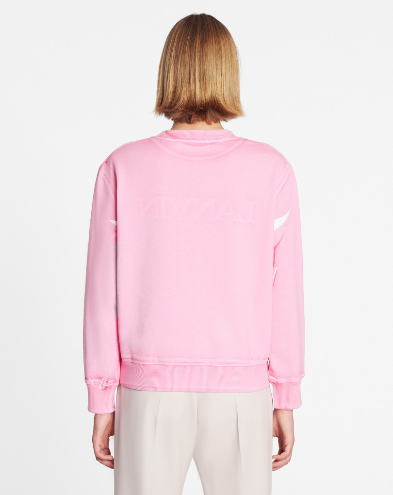 SWEAT-SHIRT BRODÉ LANVIN PARIS SURIMPRIMÉ
