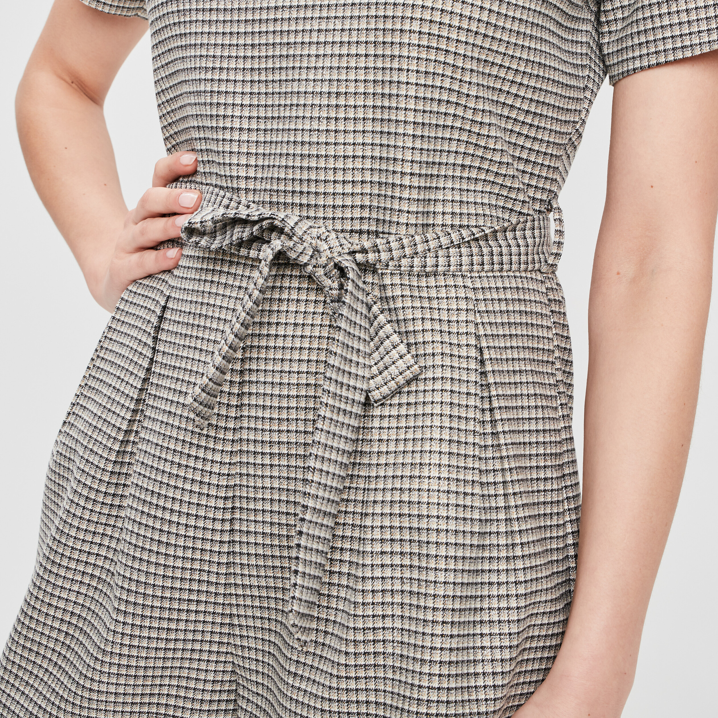 Combishort large ceinturée noir femme | La Halle