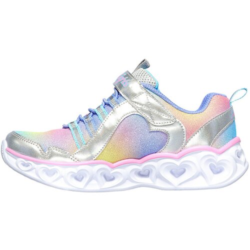 KINDER FREIZEITSCHUHE HEART LIGHTS - RAINBOW LUX