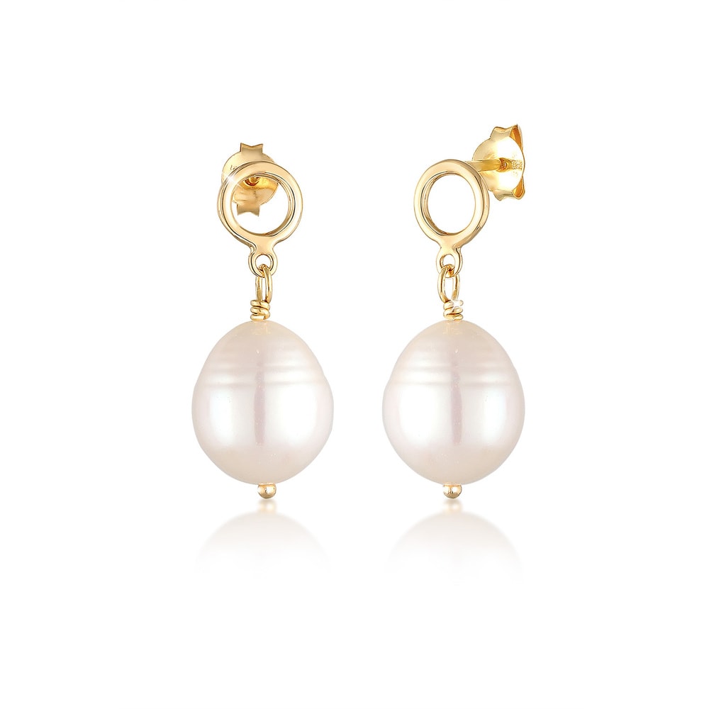 Elli Elli Boucles d'Oreilles Élégant Mariage Perles d'eau Douce Boucles d'oreilles Fem Boucles d'oreilles