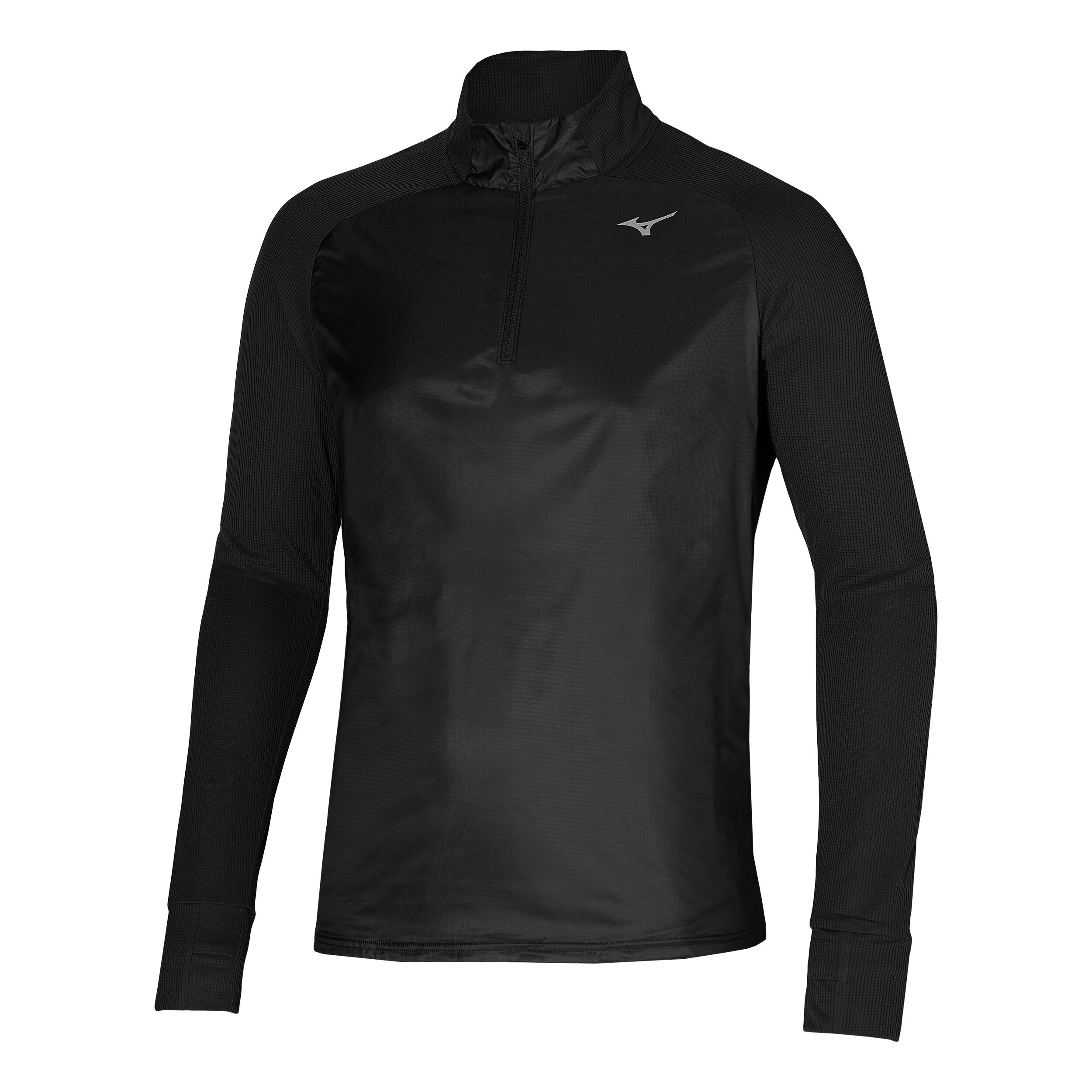 Hybrid Half-Zip Longsleeve Herren - Schwarz