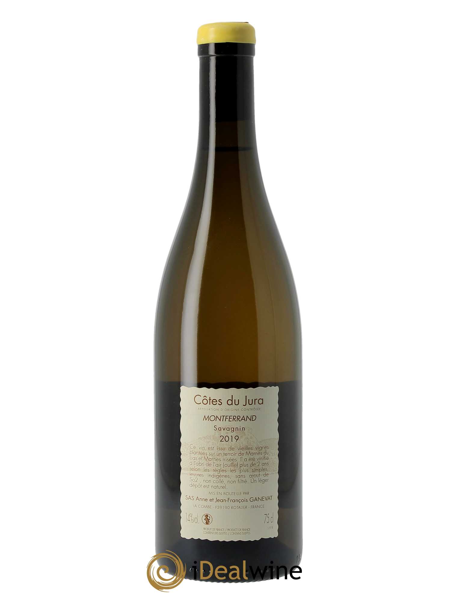 Côtes du Jura Montferrand savagnin Anne et Jean-François Ganevat  2019 - Lot de 1 Bouteille