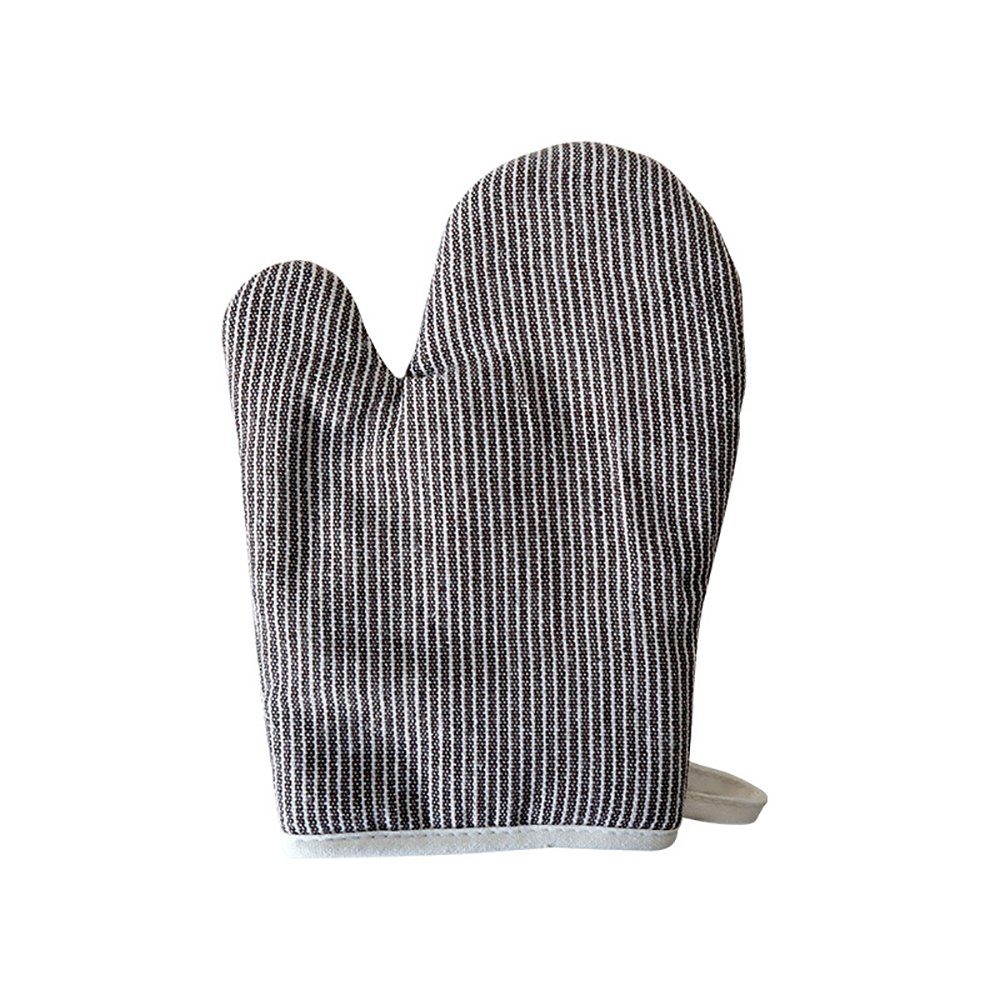 SCOKIT Topfhandschuhe Schwarze Streifen hitzebeständig Ofenhandschuhe, (2er Set Backhandschuhe Baumwolle), für Kochen und Backen Hochwertige Ofenhandschuh