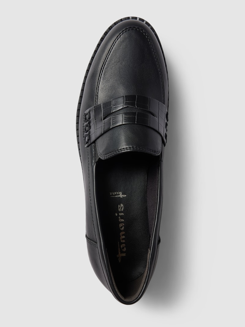 Penny-Loafer mit Schaftbrücke in schwarz