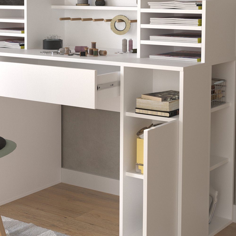 Vicco Schreibtisch Basteltisch XL Weiß