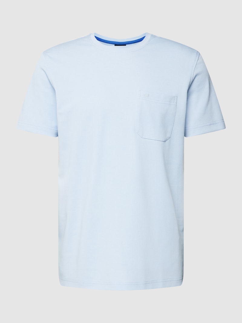 T-Shirt mit Brusttasche in bleu