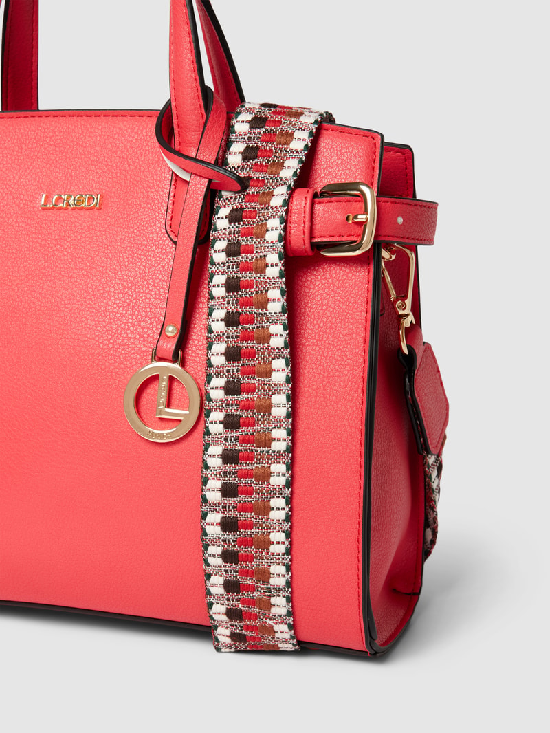 Handtasche mit Label-Detail Modell 'INSANTE' in koralle