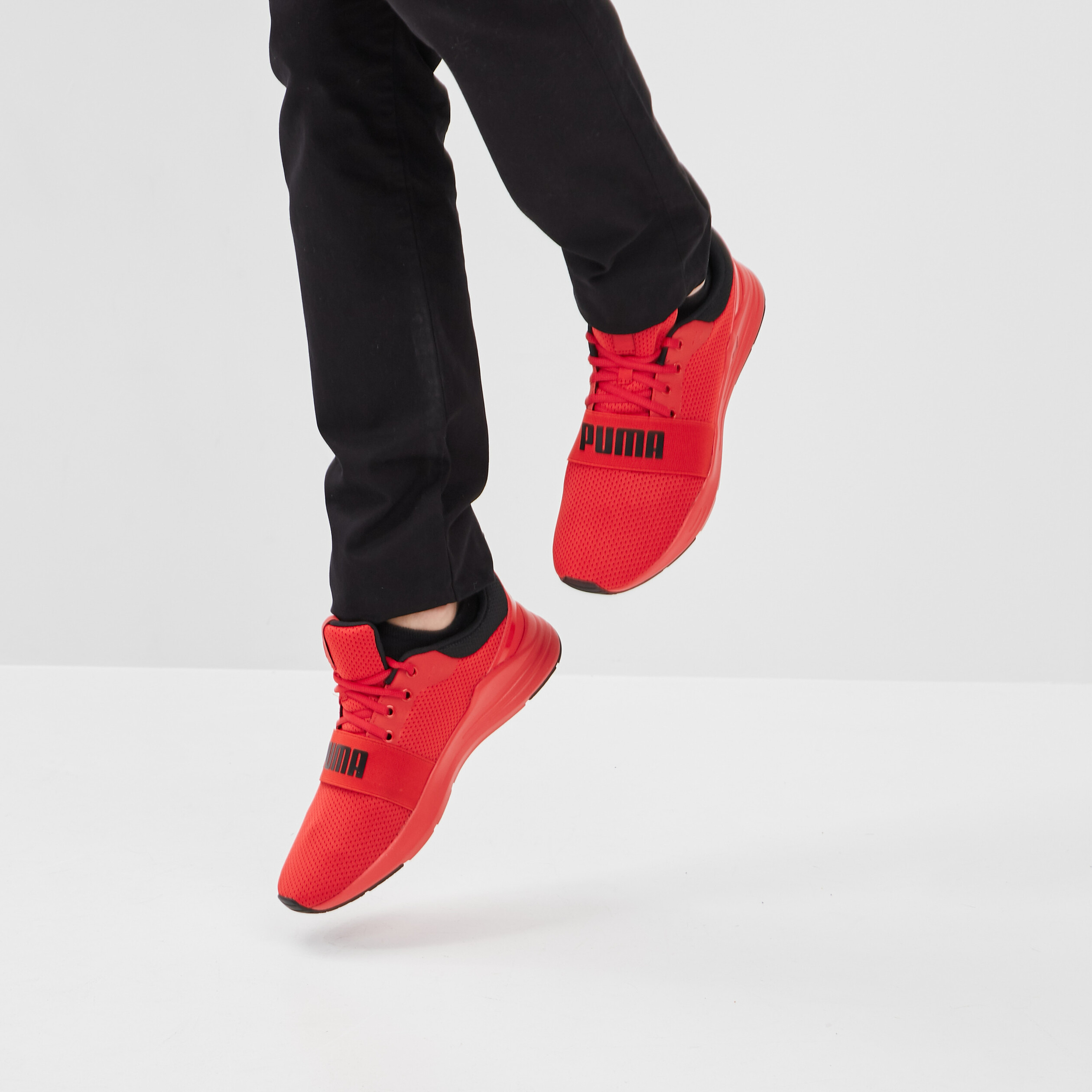 Runnings à lacets Puma Wired rouge homme | La Halle