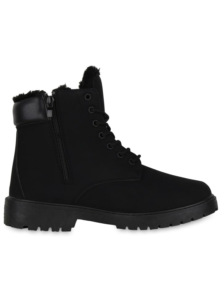 VAN HILL Worker Boots Derek in Schwarz günstig kaufen