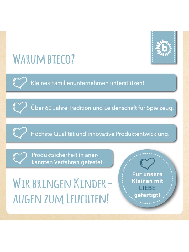 Bieco Spielwaren Kuscheltier aus Leinen & Musselin Fuchs - ab Geburt in Blau günstig kaufen onesize