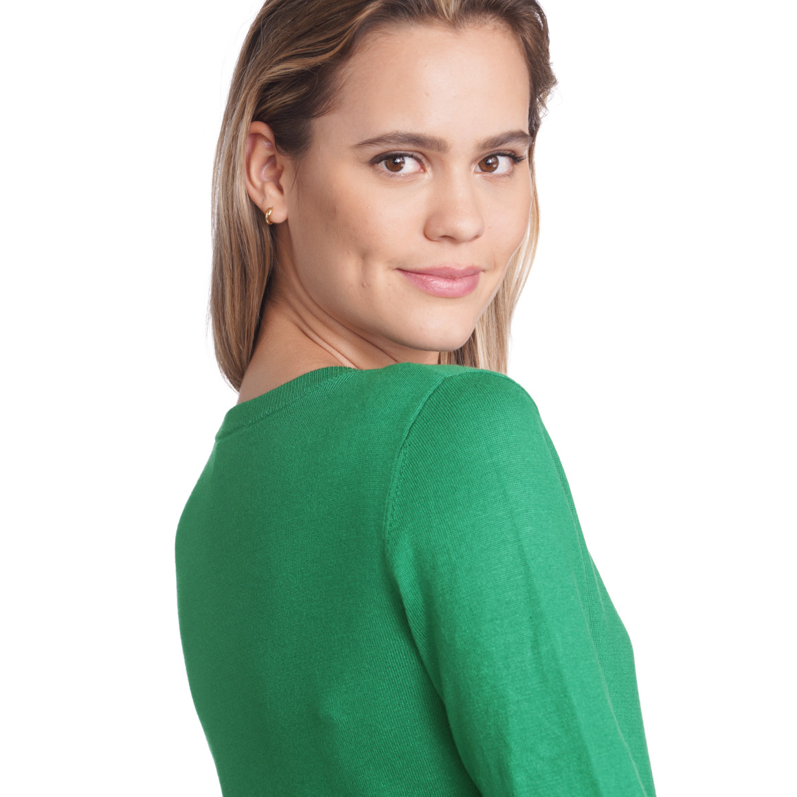 Damen Feinstrickpullover mit V-Ausschnitt