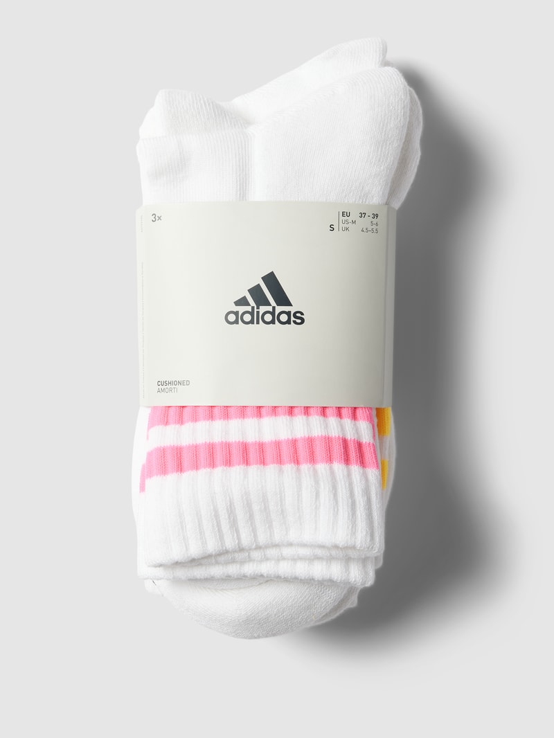 Socken im 3er-Pack mit Kontraststreifen in weiss