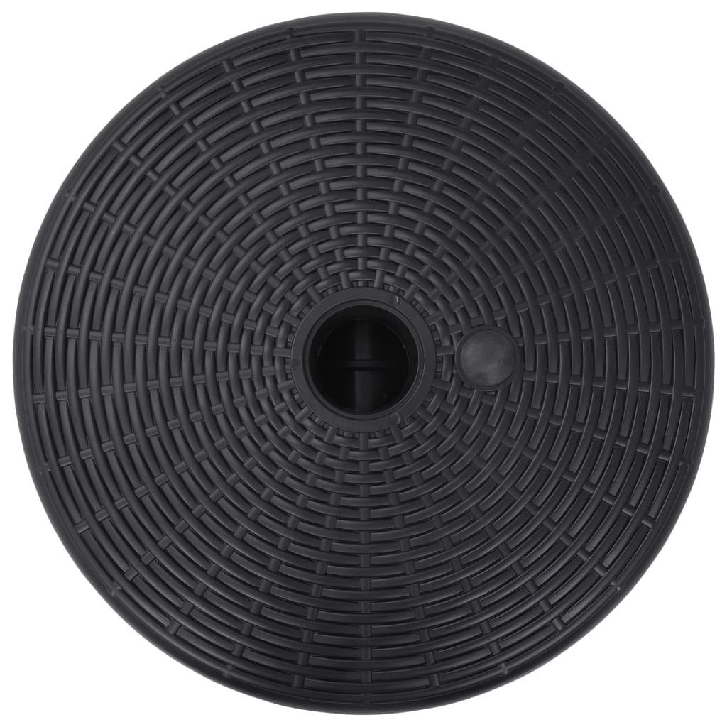 vidaXL Schirmhalter Sonnenschirmständer Sand Wasser 24 L Schwarz