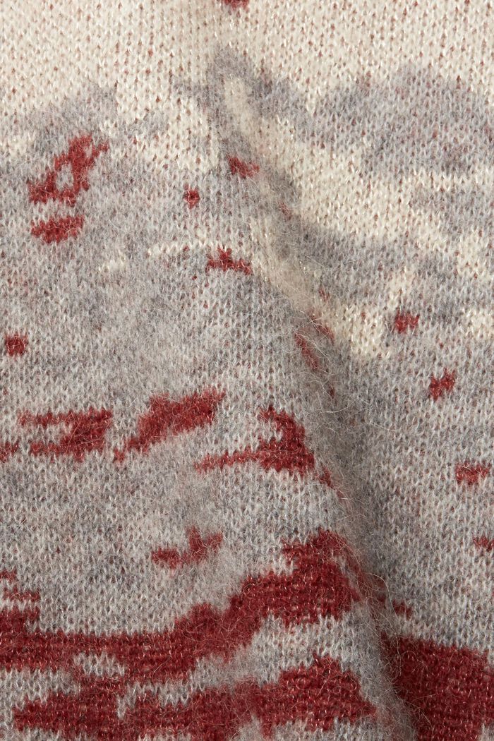 V-Ausschnitt-Pullover aus Wollmix