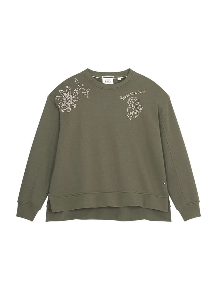 Scotch & Soda Sweatshirt in Khaki günstig kaufen