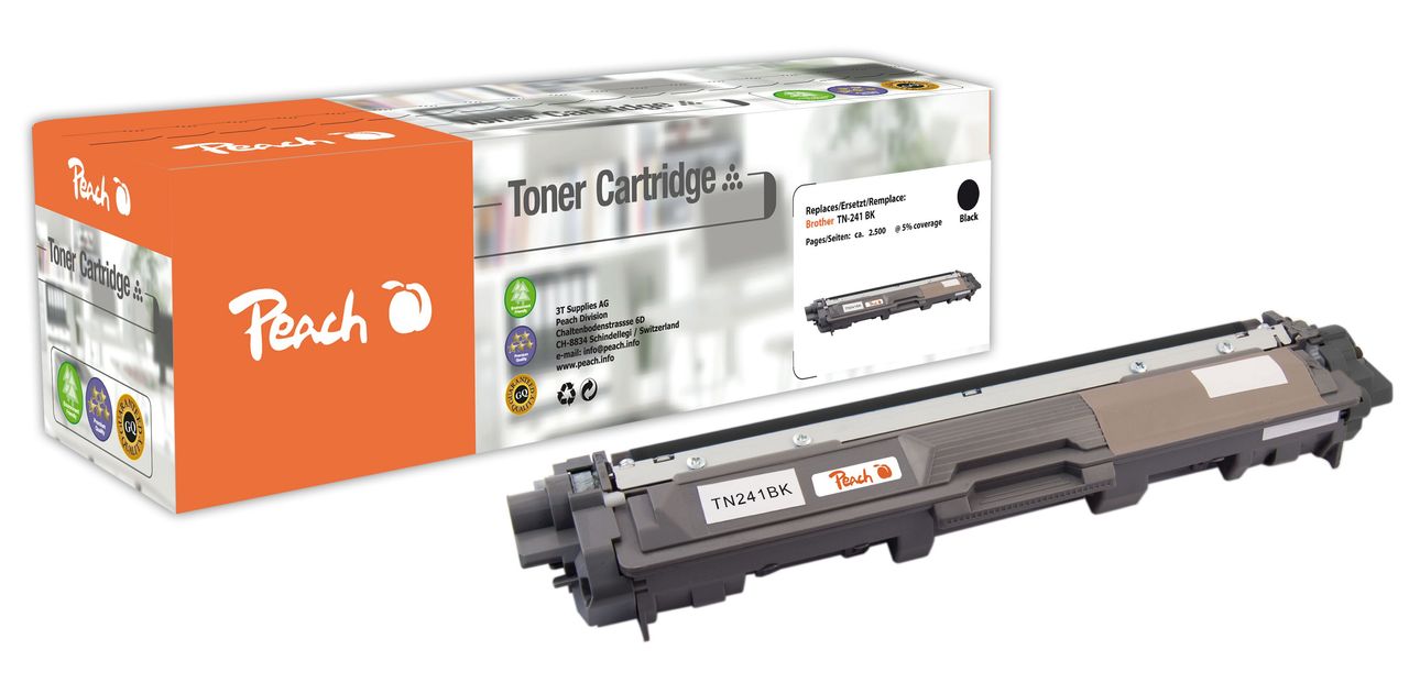 Peach Tonermodul schwarz ersetzt Brother TN-241BK