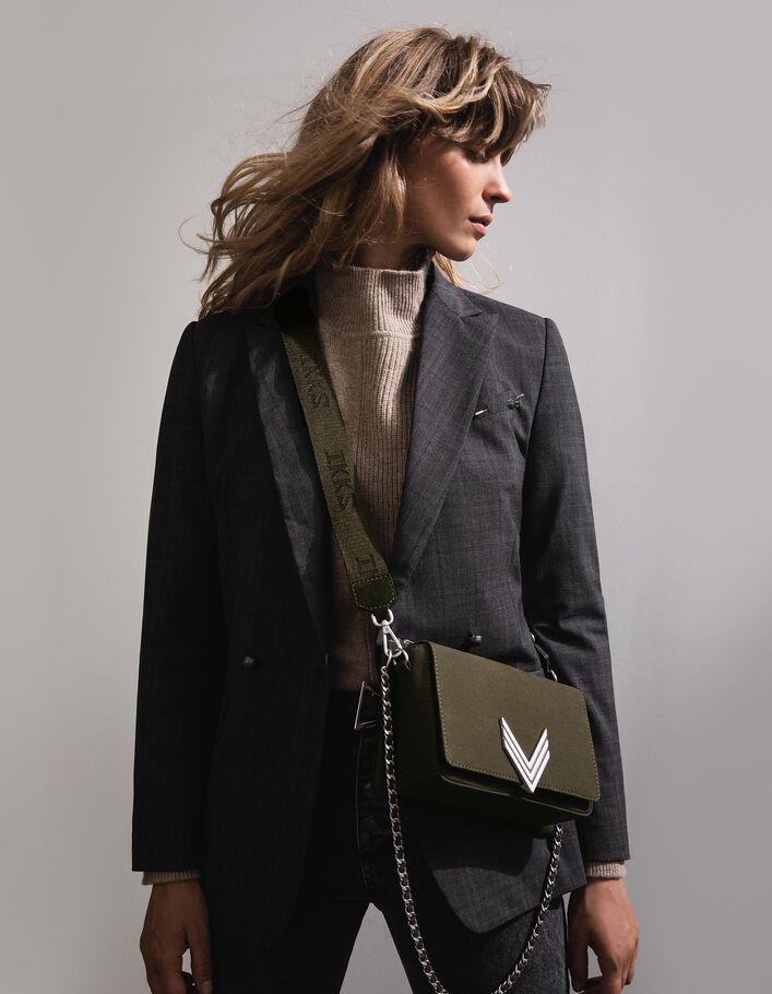 Le sac 111 Lena canevas coton kaki et camouflage femme