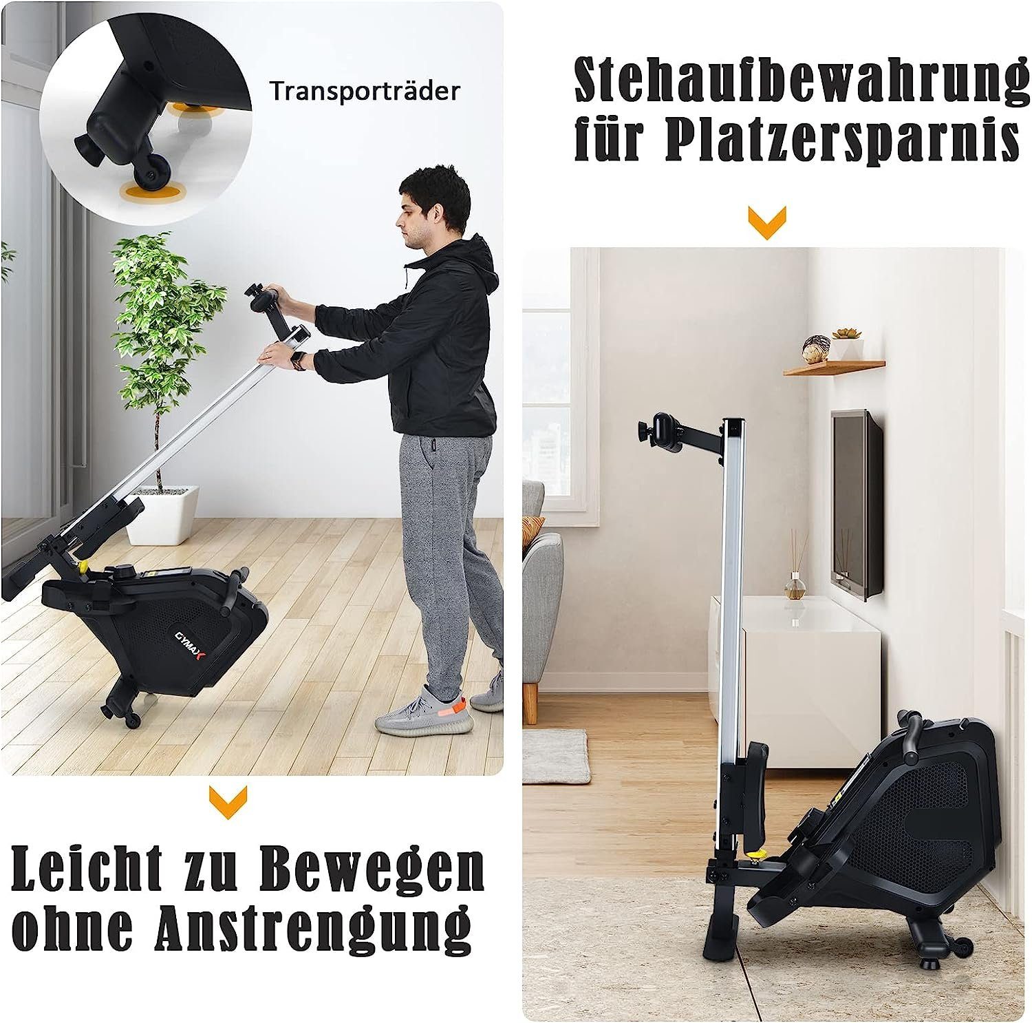 KOMFOTTEU Rudermaschine faltbarer Ruderer, mit LCD-Display