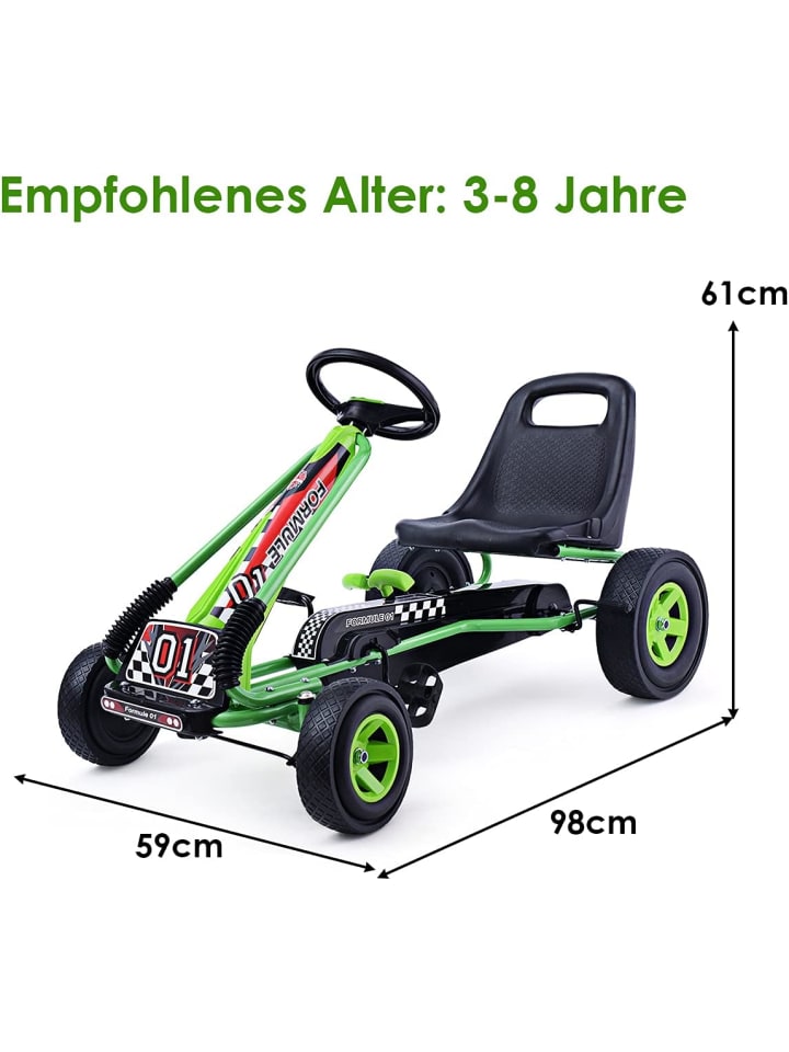 COSTWAY Gokart ab 3 Jahren in Grün günstig kaufen 99 cm