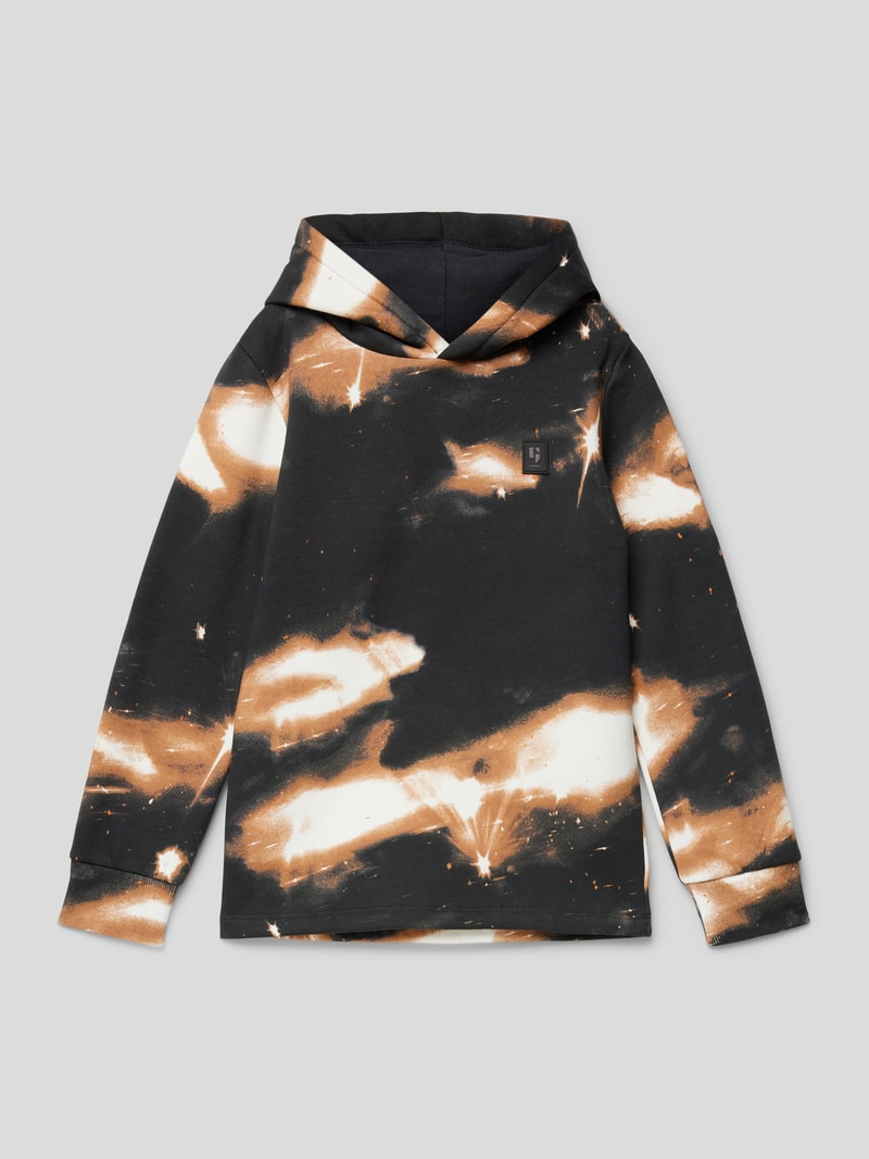 Hoodie mit Allover-Print Modell 'GALAXY' in schwarz