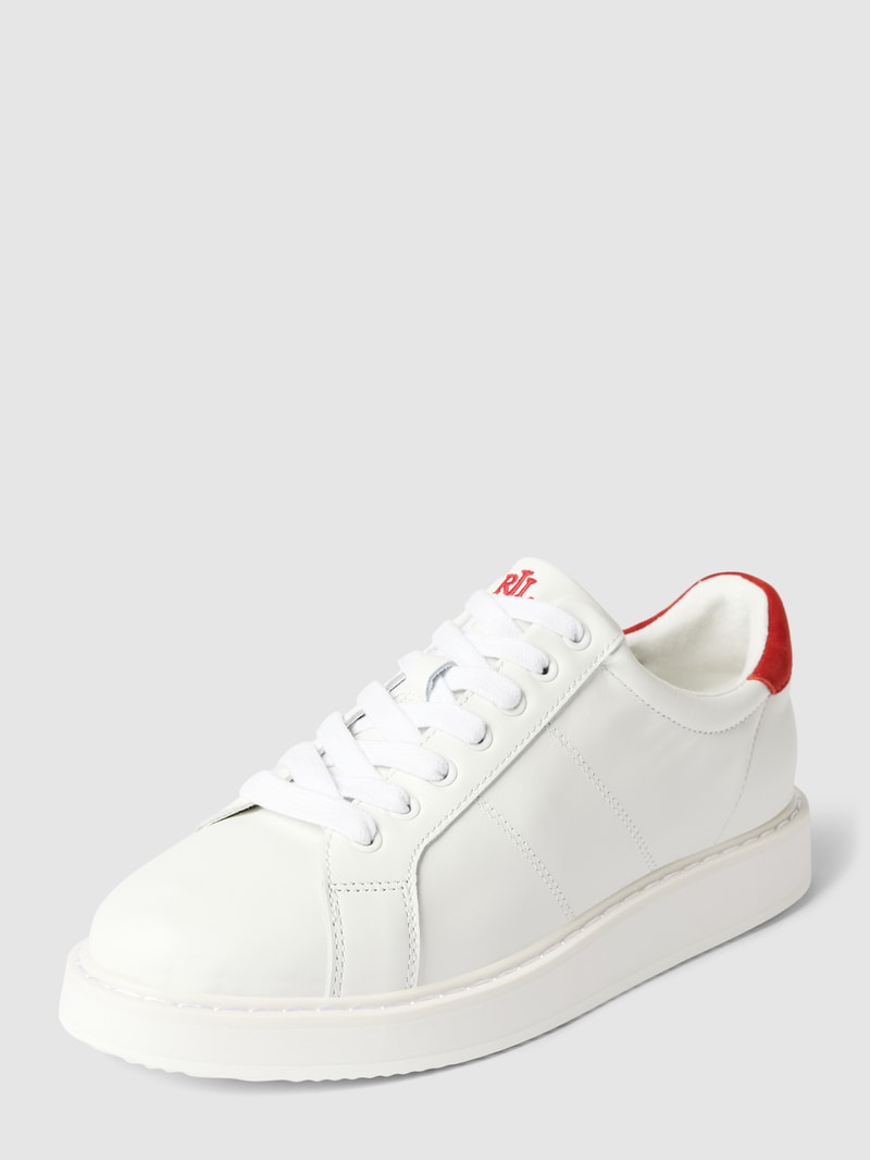 Sneaker aus Leder mit Logo-Stitching Modell 'ANGELINE' in weiß