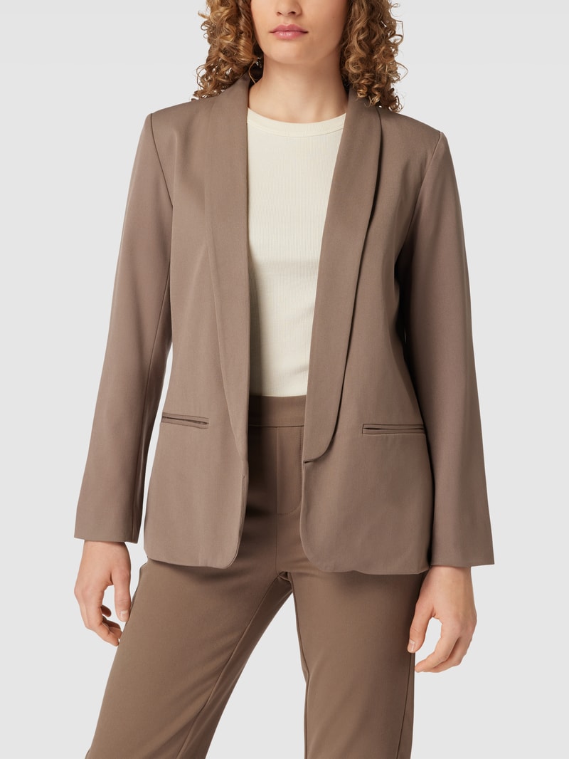 Blazer mit Paspeltaschen in taupe