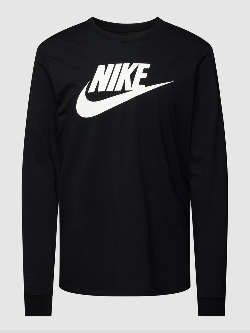 Longsleeve mit Logo-Print Modell 'ICON FUTURA' in schwarz