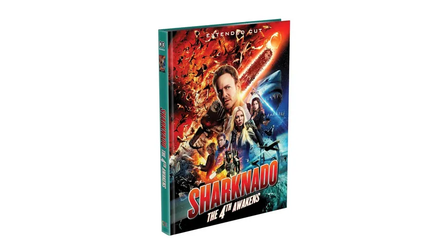 SHARKNADO 4 - The 4th Awakens - 2-Disc Mediabook - Cover A - Limited Edition auf 999 Stück - Extended Cut - (Blu-ray + DVD)
