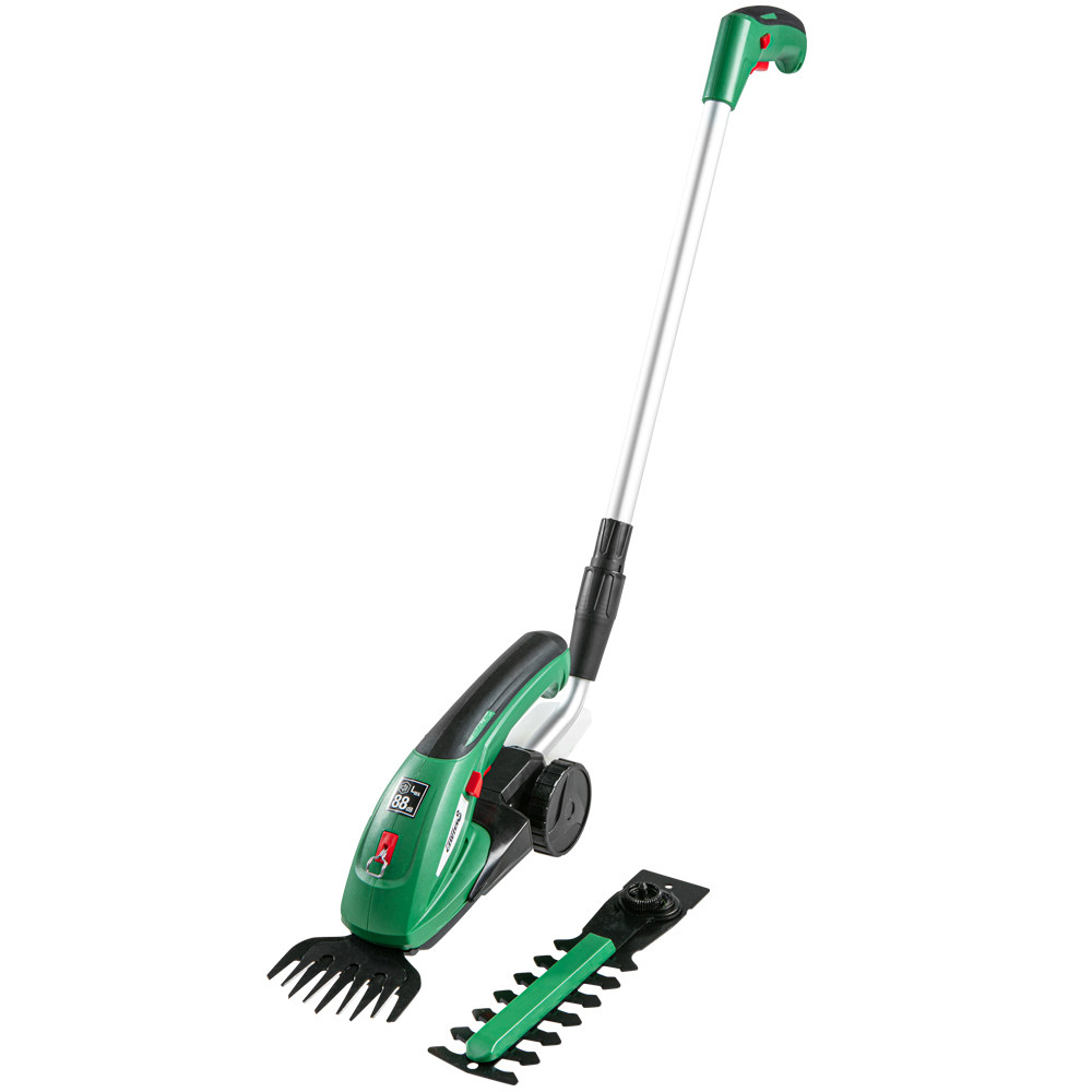 Powertec Garden Akku Gras- und Strauchschere 2in1 7,2 V/1,3 Ah