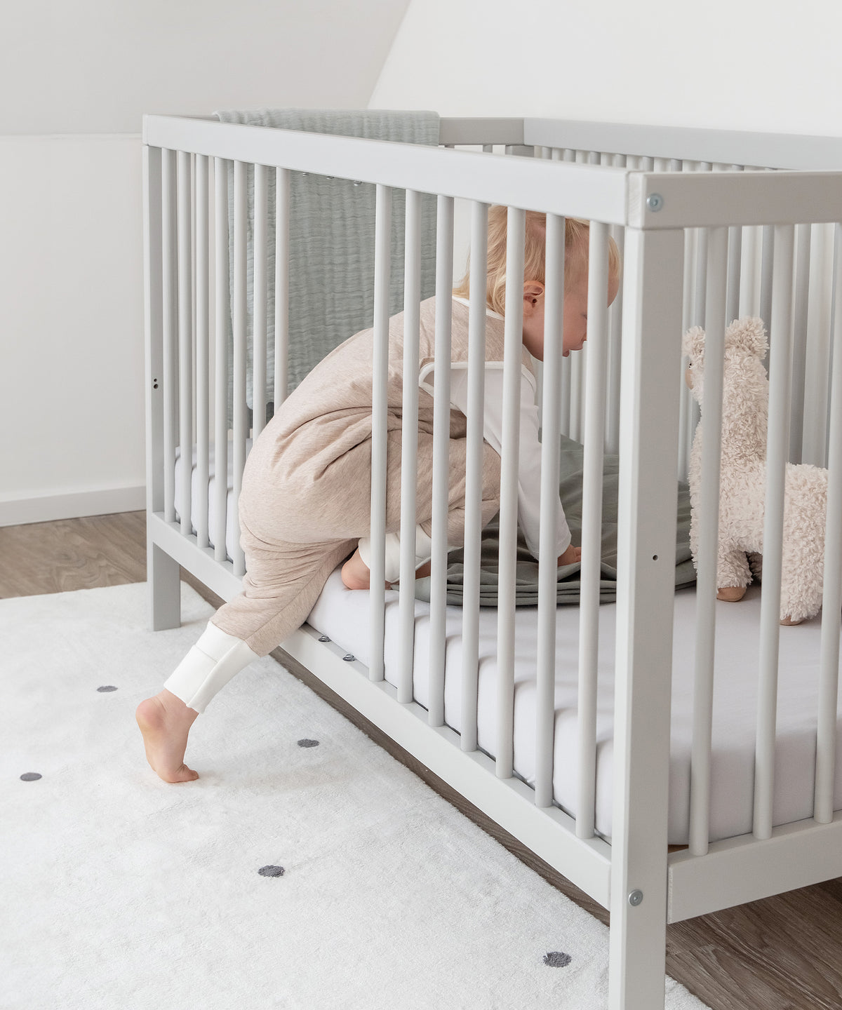 Babybett Pur Hellgrau