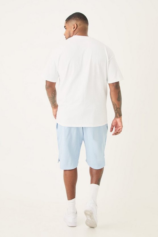 Plus gerippte Shorts