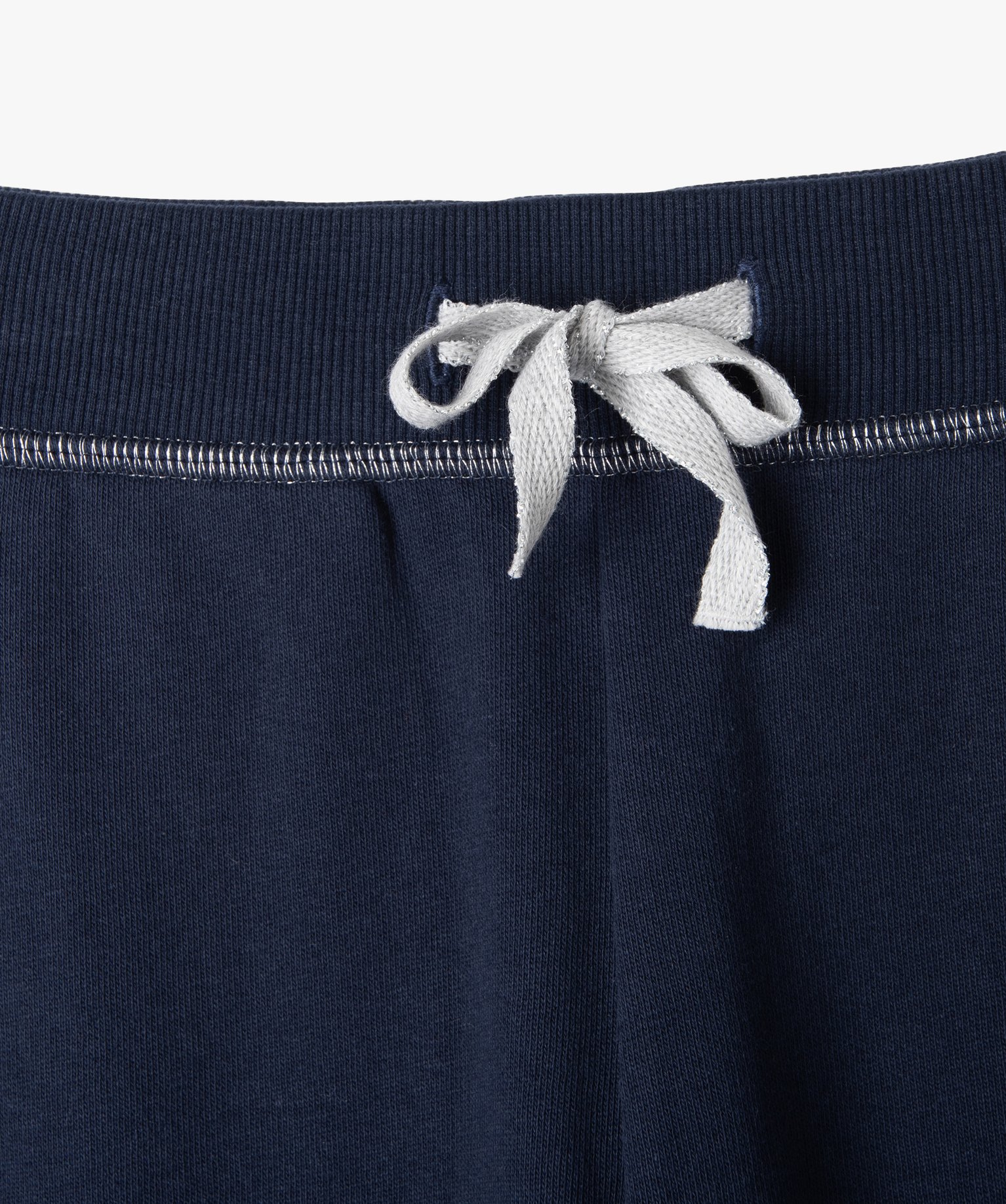 Leggings de sport fille avec surpiqres pailletées marine | GEMO