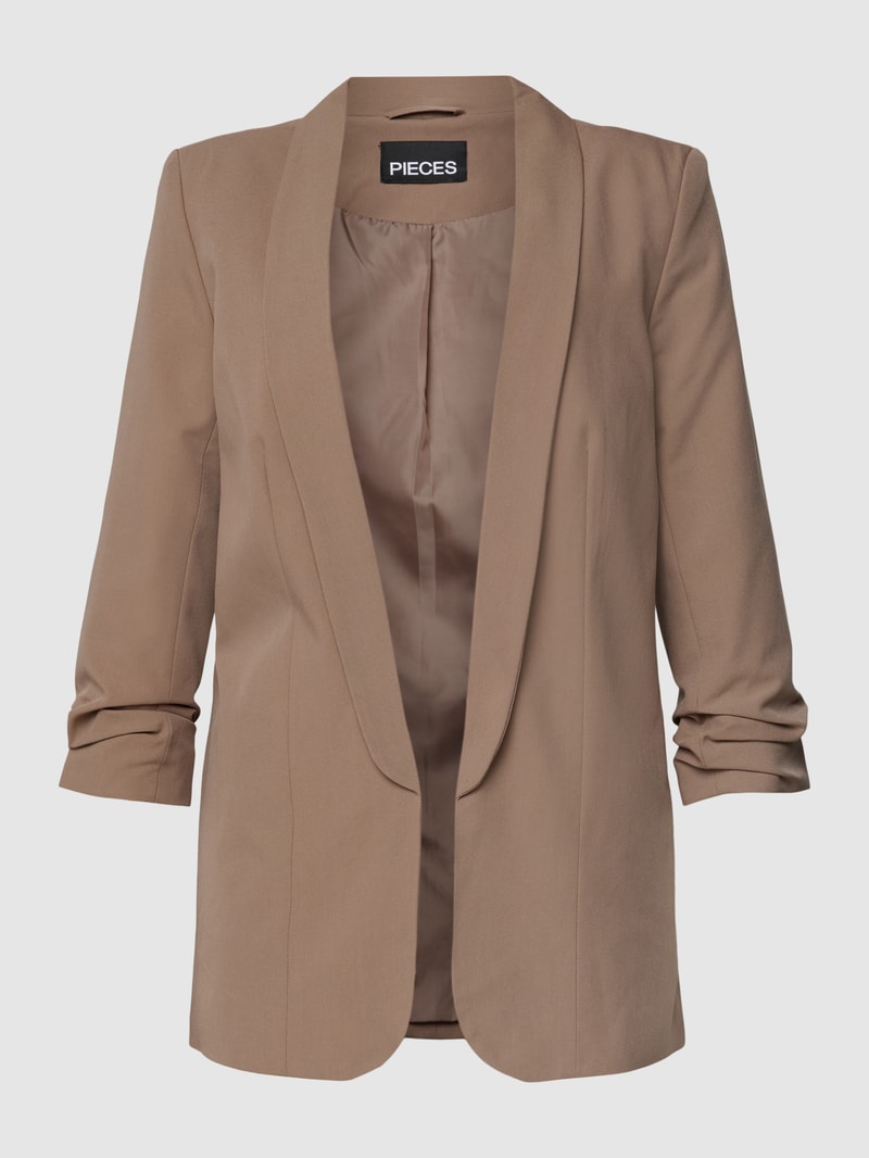 Blazer mit Schalkragen in taupe