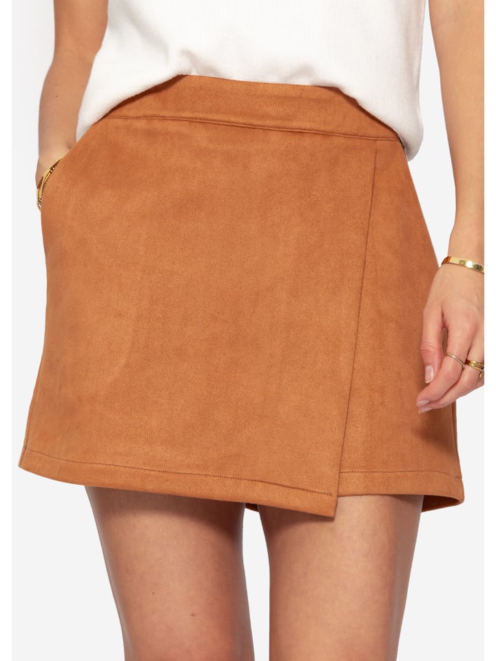 SASSYCLASSY Hosenrock in Wildleder in Braun günstig kaufen